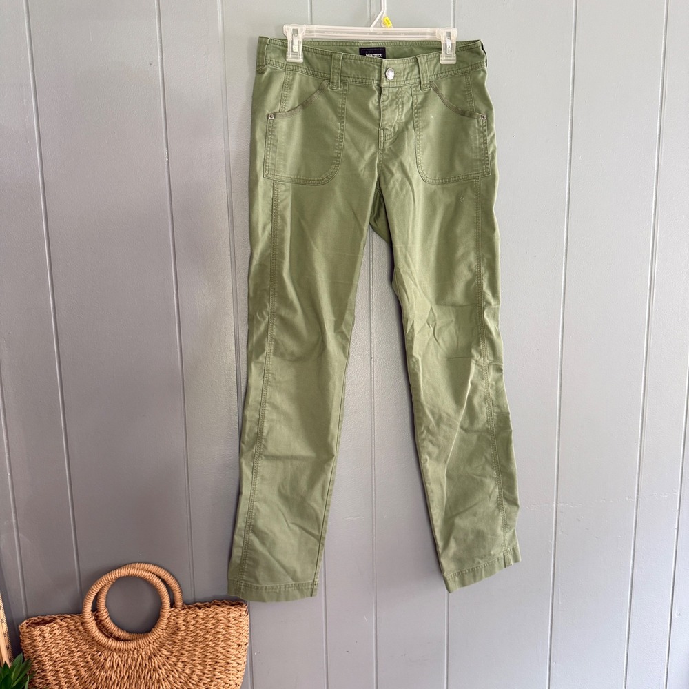 Marmot Women Sage Green Outdoor Hiking Utility Pant 4 Granola Outdoorsy Gorpcore